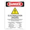 Signmission OSHA Sign, 10" Height, Rigid Plastic, Electrocution Hazard, Portrait, V-1781 OS-DS-P-710-V-1781 - alternate 1